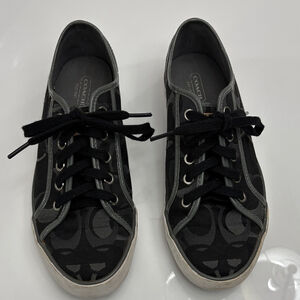 Coach Signature Canvas Sneakers | Black/Grey | Women’s 8.5
